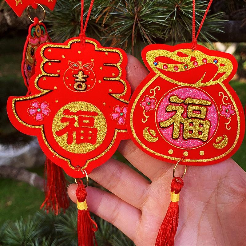 🇹🇼*辰軒百貨*現貨*新年盆景小掛飾盆栽裝飾品(5入)-細節圖3