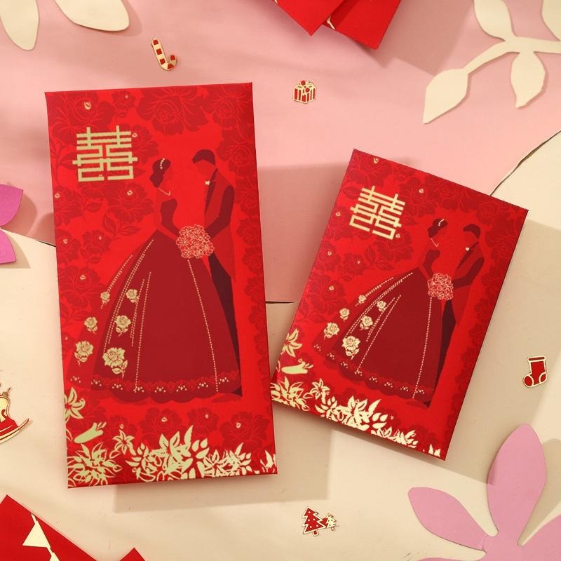 🇹🇼*辰軒百貨*現貨*中式結婚浪漫燙金創意紅包袋🧧加厚款-細節圖3