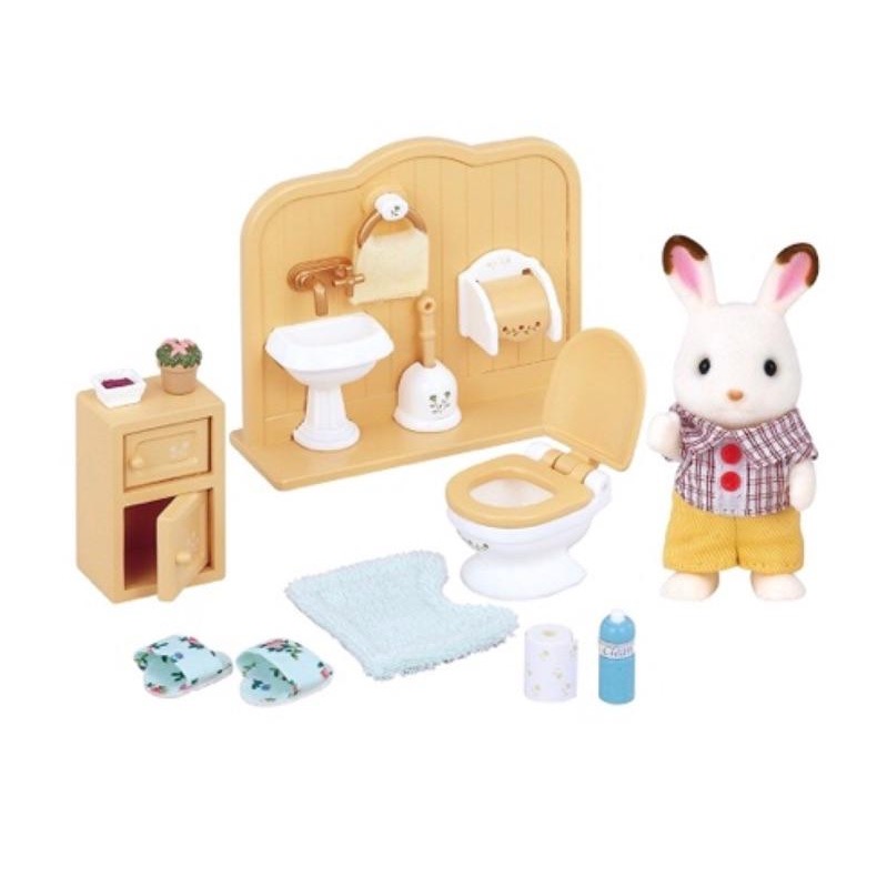 全新 正版 森林家族 可可兔廁所組 洗手間組-細節圖2