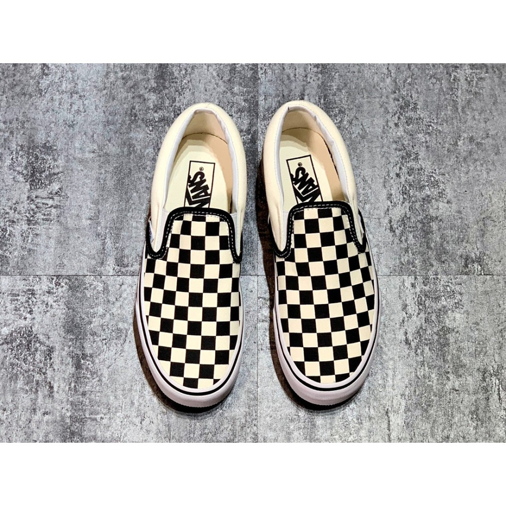 萬斯Vans 厚底 經典懶人黑白棋盤格-細節圖2