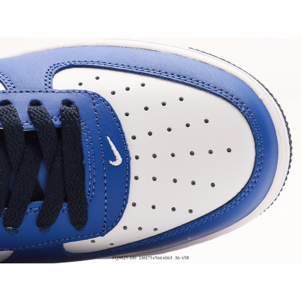 耐克Nike Air Force 1 Low 白深藍拼接  低幫百搭休閒運動板鞋-細節圖8