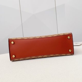 CK457..C家人造革配牛皮革，内置多功能袋，中央拉链隔层-細節圖7