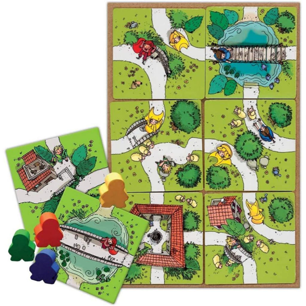 [全新現貨]正版桌遊 美國  My First Carcassonne 卡卡頌兒童版 英文版-細節圖2