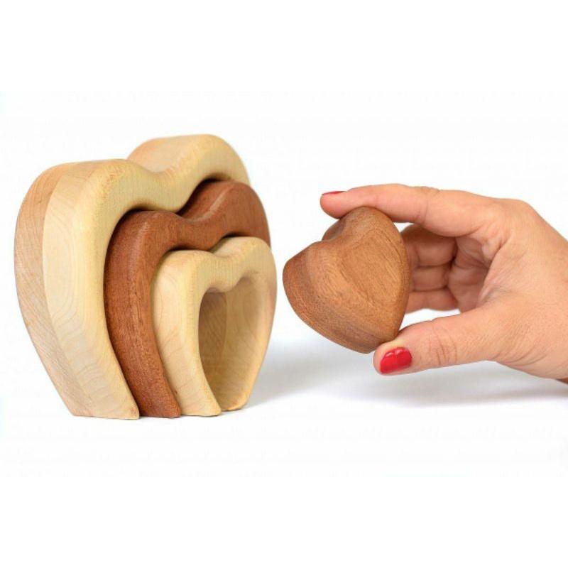 [全新在台現貨]羅馬尼亞 Bumbu Toys 堆疊的心 木製 積木 木質-細節圖4