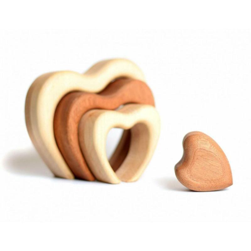 [全新在台現貨]羅馬尼亞 Bumbu Toys 堆疊的心 木製 積木 木質-細節圖6