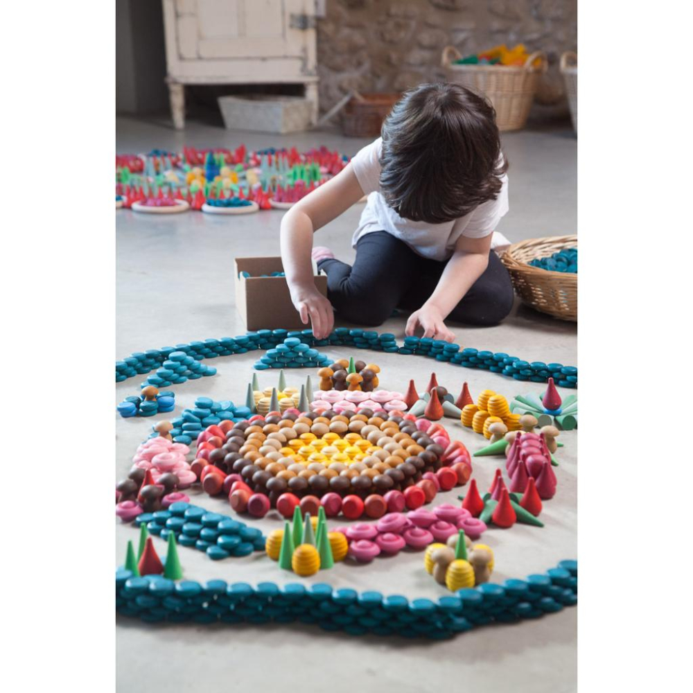 [全新在台現貨]西班牙 Grapat Mandala 火 開放式遊戲 木製積木-細節圖3