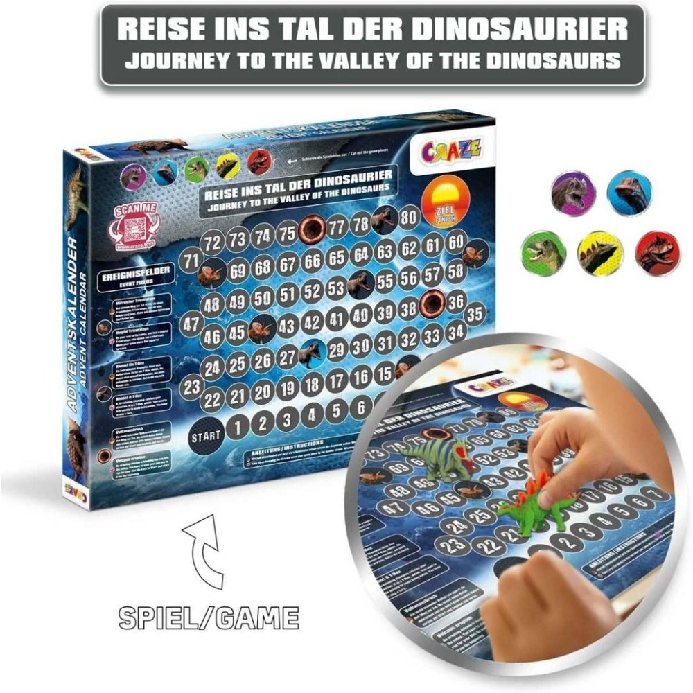 [全新在台現貨]德國 CRAZE 恐龍 聖誕日曆 降臨曆 降臨日曆 聖誕降臨曆 聖誕倒數 craze 恐龍 戳戳樂-細節圖3