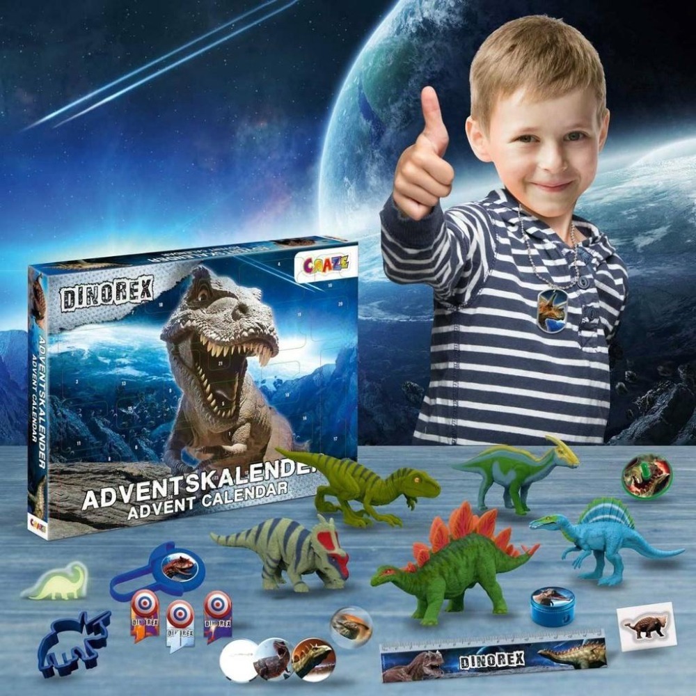 [全新在台現貨]德國 CRAZE 恐龍 聖誕日曆 降臨曆 降臨日曆 聖誕降臨曆 聖誕倒數 craze 恐龍 戳戳樂-細節圖4