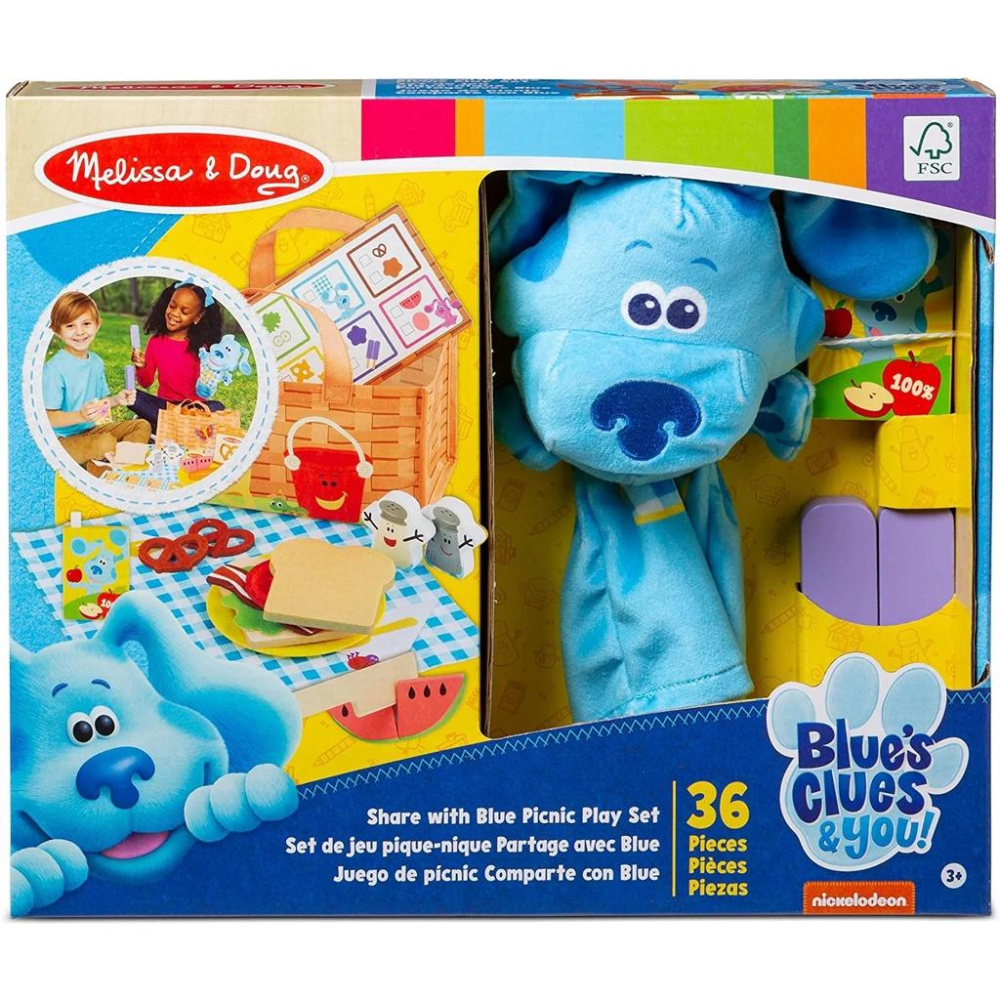 [全新現貨] Melissa & Doug 瑪莉莎 Blue＇s Clues and You 藍色小腳印與你 野餐遊戲組-細節圖2