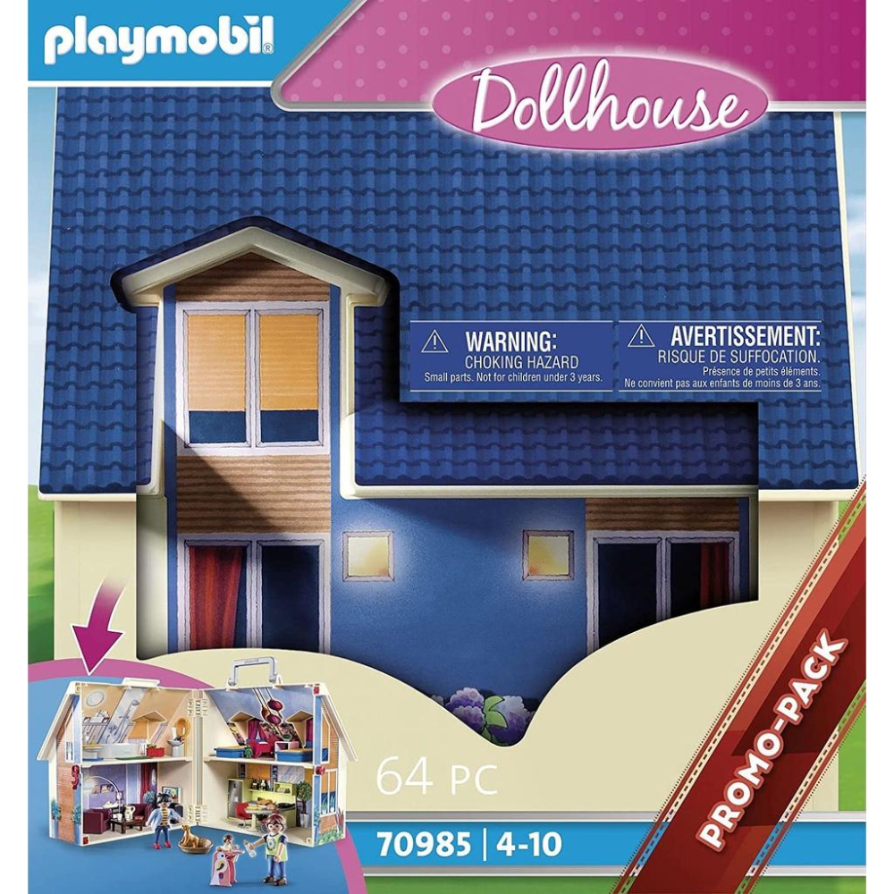 [全新現貨] 摩比人 摩比 Playmobil 70985 手提娃娃屋 帶著走娃娃屋-細節圖2