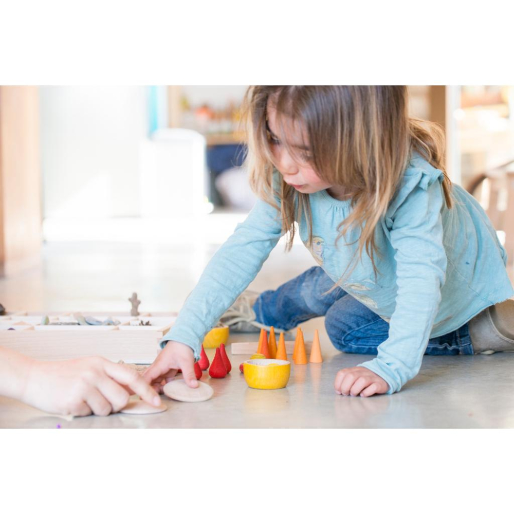 [全新在台現貨]西班牙 Grapat Mandala 橘錐 開放式遊戲 木製積木-細節圖3