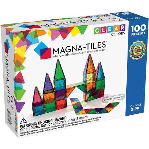[全新未拆現貨]美國 Magna Tiles 透光彩色磁力片 100片 磁力片 磁性積木