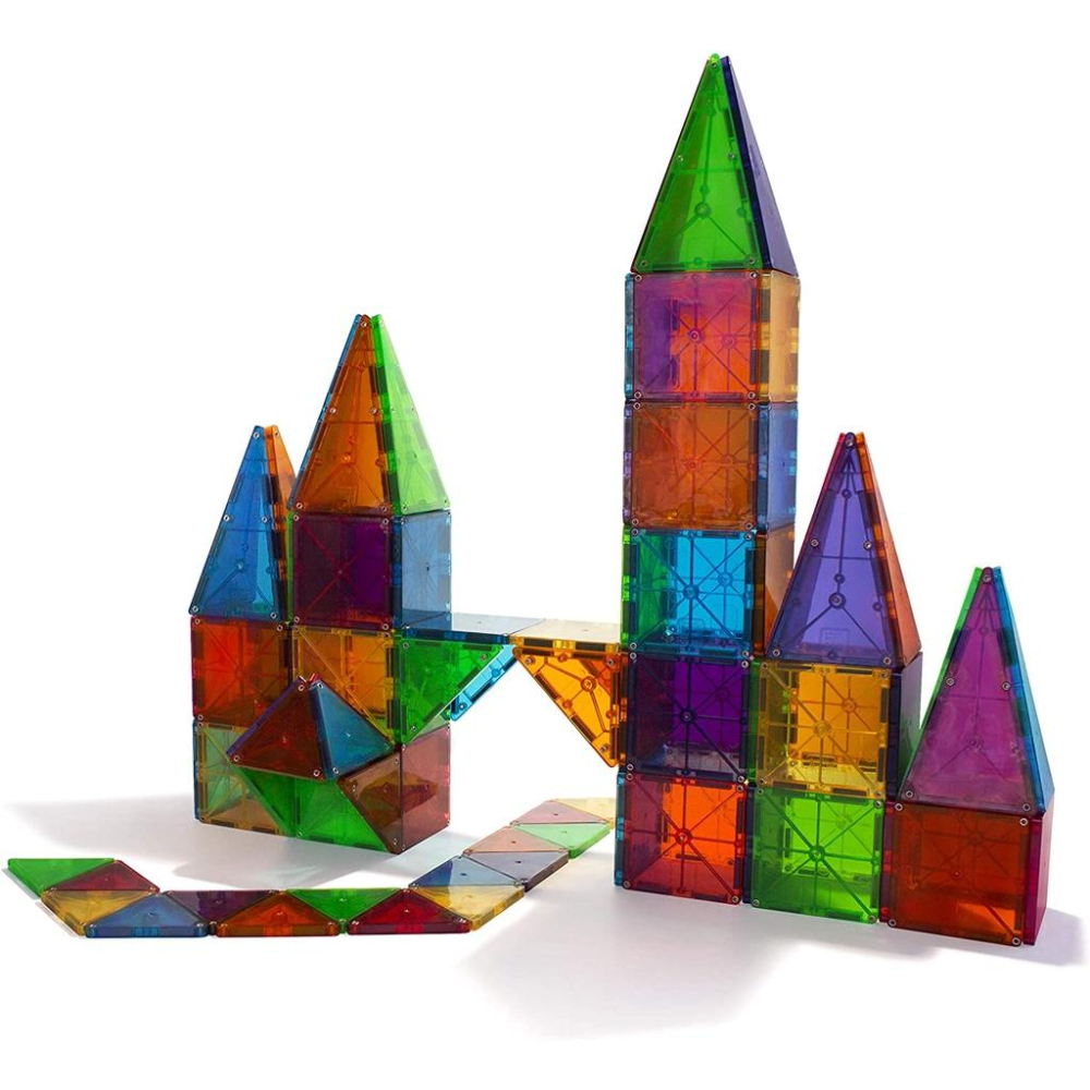 [全新未拆現貨]美國 Magna Tiles 透光彩色磁力片 100片 磁力片 磁性積木-細節圖2