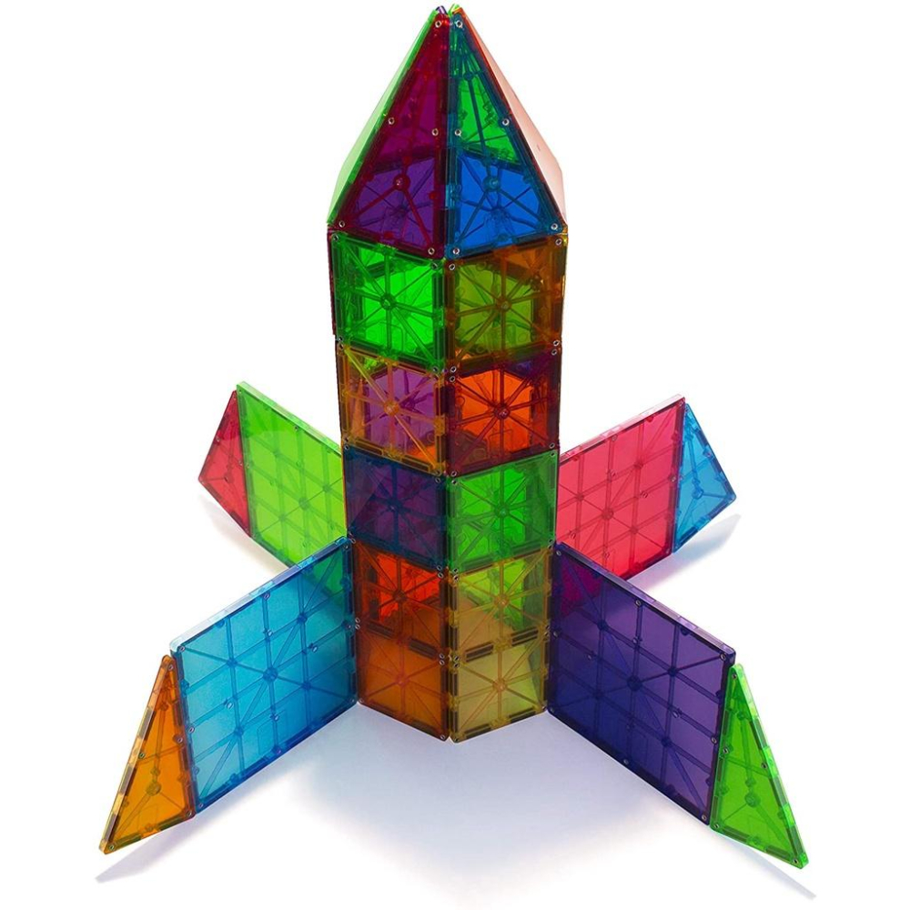 [全新未拆現貨]美國 Magna Tiles 透光彩色磁力片 100片 磁力片 磁性積木-細節圖3