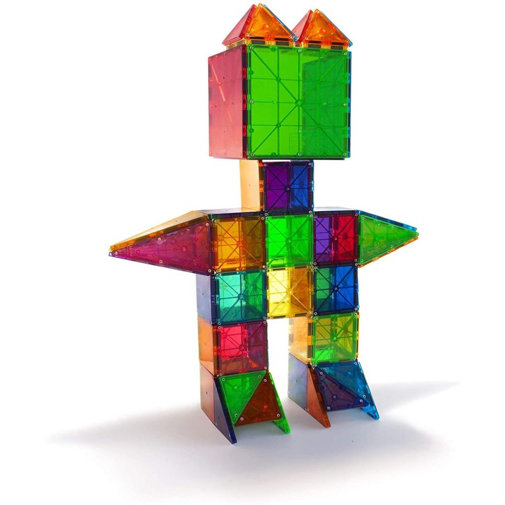 [全新未拆現貨]美國 Magna Tiles 透光彩色磁力片 100片 磁力片 磁性積木-細節圖5