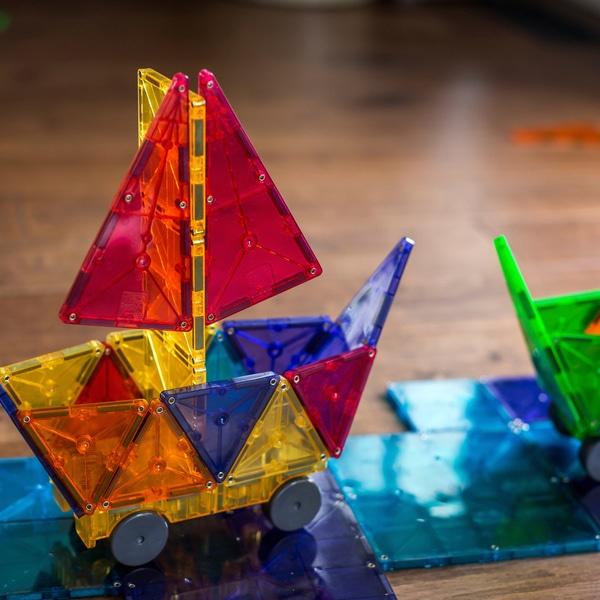 [全新未拆現貨]美國 Magna Tiles 透光彩色磁力片 100片 磁力片 磁性積木-細節圖7