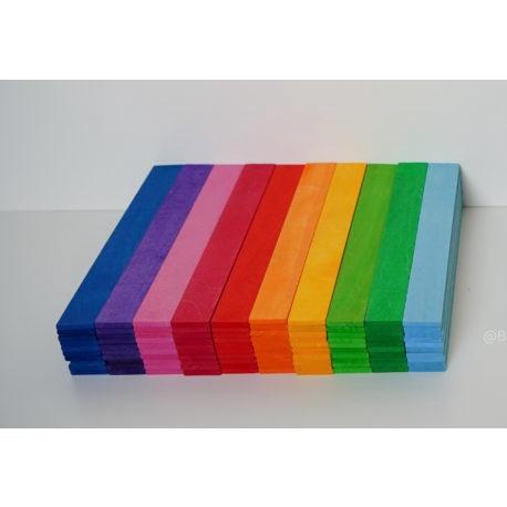 [全新現貨] 德國 Bauspiel 手工 彩虹建構棒 彩虹積木 積木 木製 彩虹 德國製-細節圖2