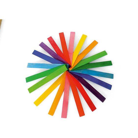 [全新現貨] 德國 Bauspiel 手工 彩虹建構棒 彩虹積木 積木 木製 彩虹 德國製-細節圖4