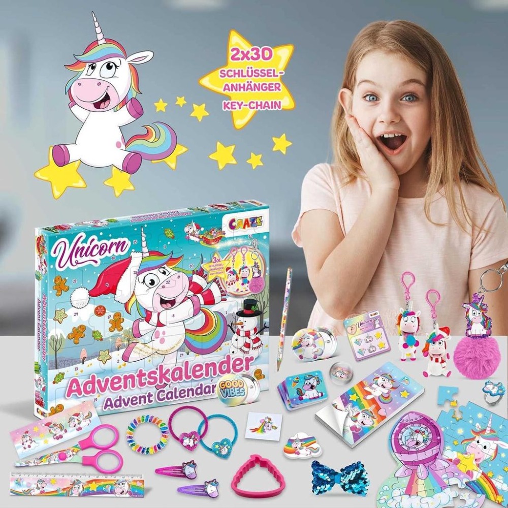 [全新在台現貨]德國 CRAZE 獨角獸 聖誕降臨曆 聖誕 降臨曆 聖誕日曆  聖誕倒數 倒數日曆 戳戳樂-細節圖2