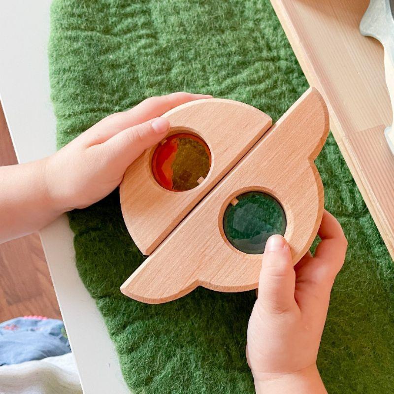 [全新現貨] 德國 Bauspiel 手工寶石積木 童話櫥窗 自然色組 德國製 寶石 透光 手工 建築 積木 木製-細節圖5