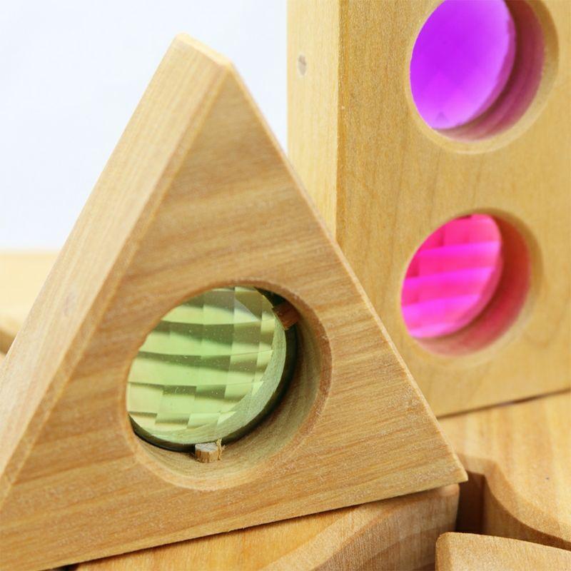 [全新現貨] 德國 Bauspiel 手工寶石積木 童話櫥窗 自然色組 德國製 寶石 透光 手工 建築 積木 木製-細節圖7