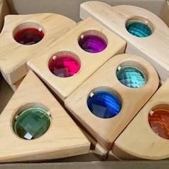 [全新現貨] 德國 Bauspiel 手工寶石積木 童話櫥窗 自然色組 德國製 寶石 透光 手工 建築 積木 木製-細節圖8