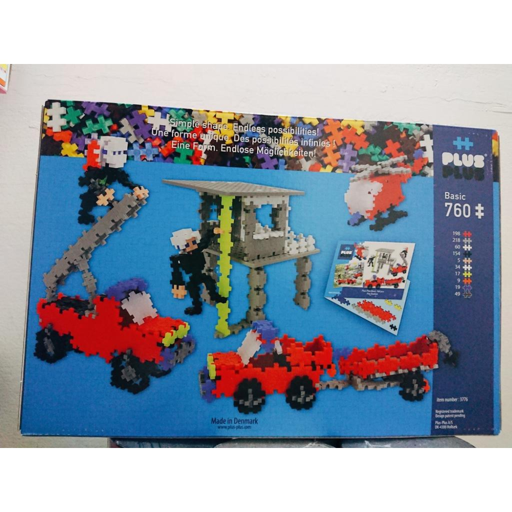 [全新未拆現貨] 丹麥 Plus-Plus 加加積木 Mini 小顆粒 彩虹系列 消防車 760PCS 積木-細節圖2