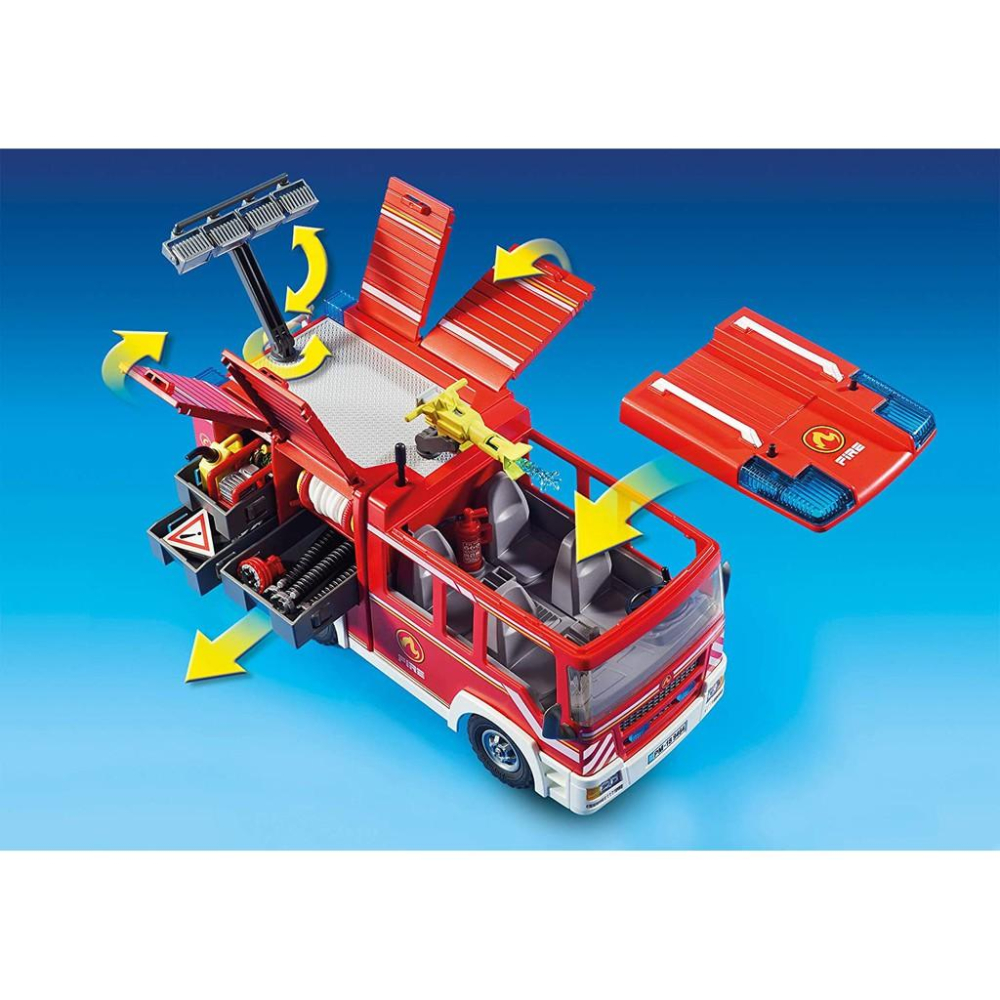 全新未拆現貨]德國PLAYMOBIL 摩比9464 消防車聲光效果仿真city action