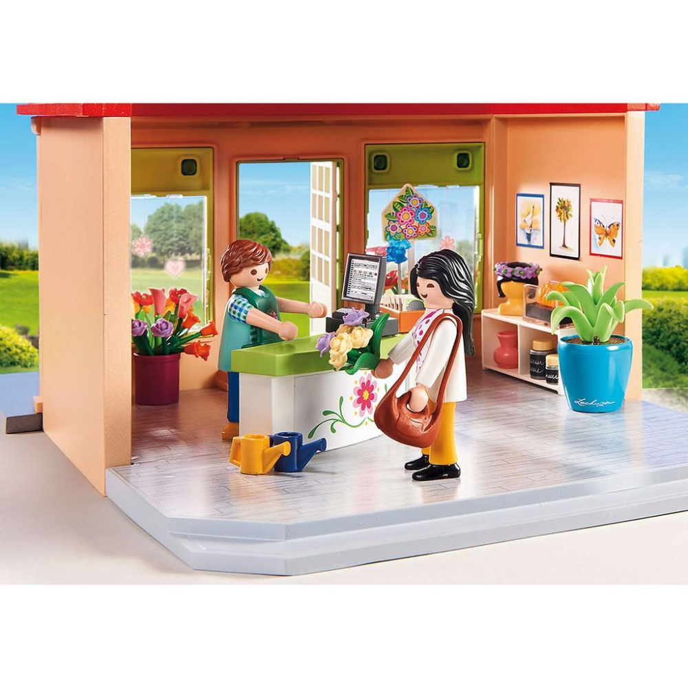 [全新未拆現貨]德國 Playmobil 摩比 70016 城市生活系列 花店 家家酒 角色扮演-細節圖4