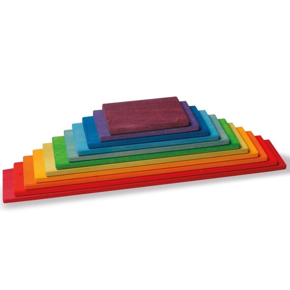 [全新現貨]德國 Grimm＇s 長形建築板 彩虹色 彩虹積木 彩虹板 建築板 grimms rainbow-細節圖3