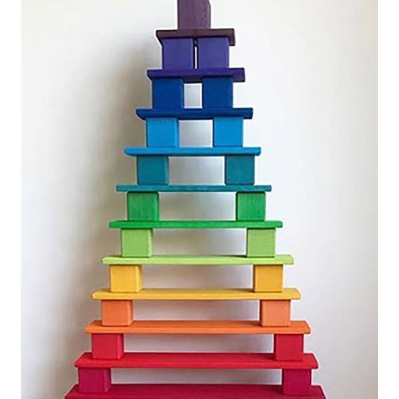 [全新現貨]德國 Grimm＇s 長形建築板 彩虹色 彩虹積木 彩虹板 建築板 grimms rainbow-細節圖5