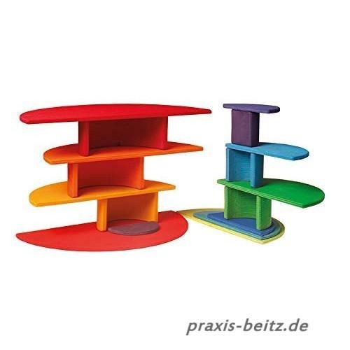 [全新現貨]德國 Grimm＇s 半圓形板 彩虹色 彩虹積木 彩虹板 搭配彩虹彎板 grimms rainbow-細節圖5