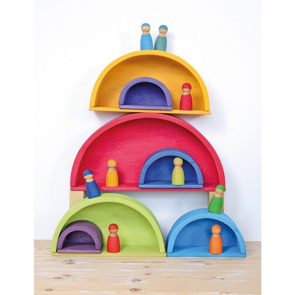 [全新現貨]德國 Grimm＇s 半圓形板 彩虹色 彩虹積木 彩虹板 搭配彩虹彎板 grimms rainbow-細節圖6