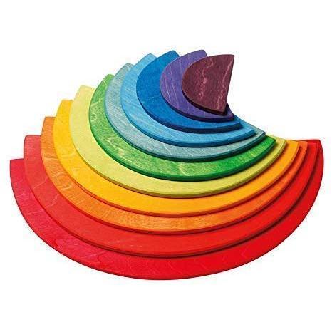 [全新現貨]德國 Grimm＇s 半圓形板 彩虹色 彩虹積木 彩虹板 搭配彩虹彎板 grimms rainbow-細節圖2