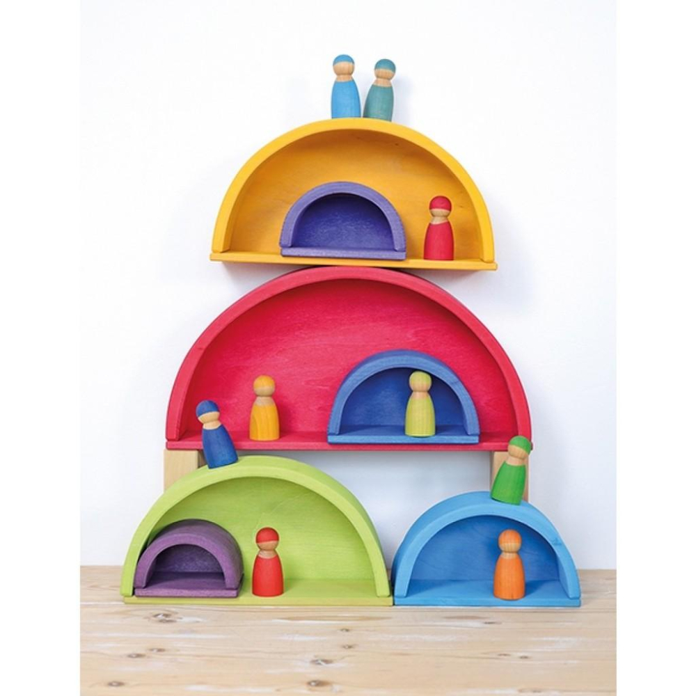 [全新現貨]德國 Grimm＇s 半圓形板 彩虹色 彩虹積木 彩虹板 搭配彩虹彎板 grimms rainbow-細節圖6