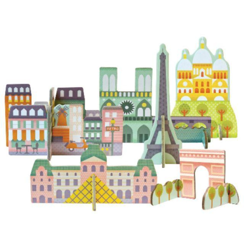 [現貨] 美國Petit Collage 立體組裝拼圖 城市之旅 巴黎 petitcollage 拼圖 酪梨壽司推薦