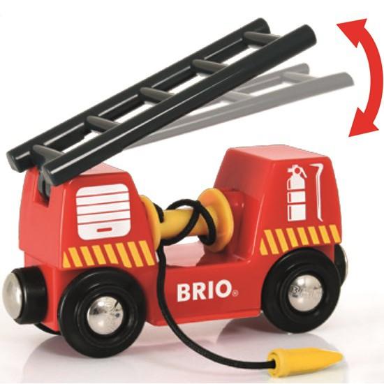 [全新現貨] 瑞典 BRIO 33811 消防車組 Emergency Fire Engine 適用各品牌木製軌道-細節圖3