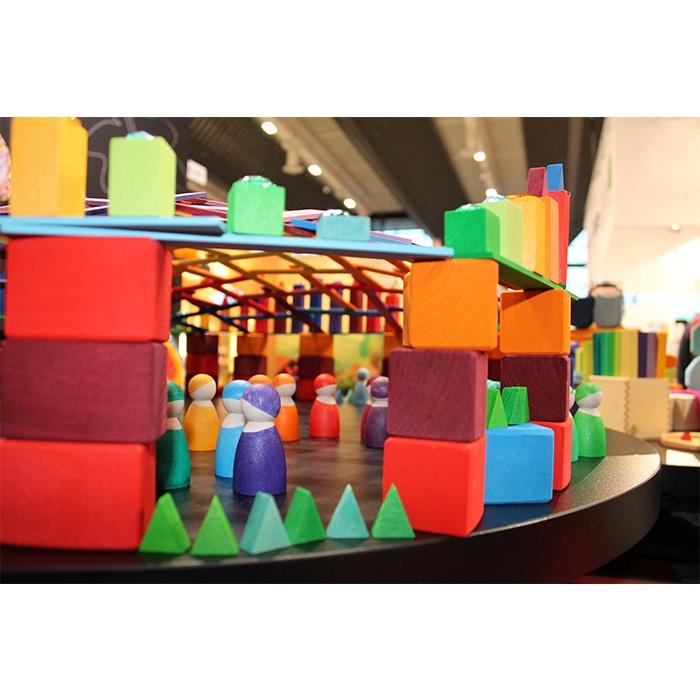 [全新在台現貨] 德國 Grimm’s 手工 12個彩虹朋友 彩虹積木 朋友 Grimms 12 Rainbow-細節圖4