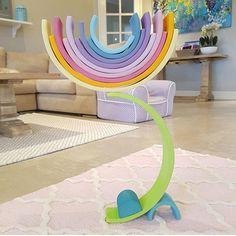 [全新未拆現貨] 德國 Grimm’s 手工 彩虹積木 彩虹隧道 粉彩色 大型 彩虹 Grimms rainbow-細節圖6