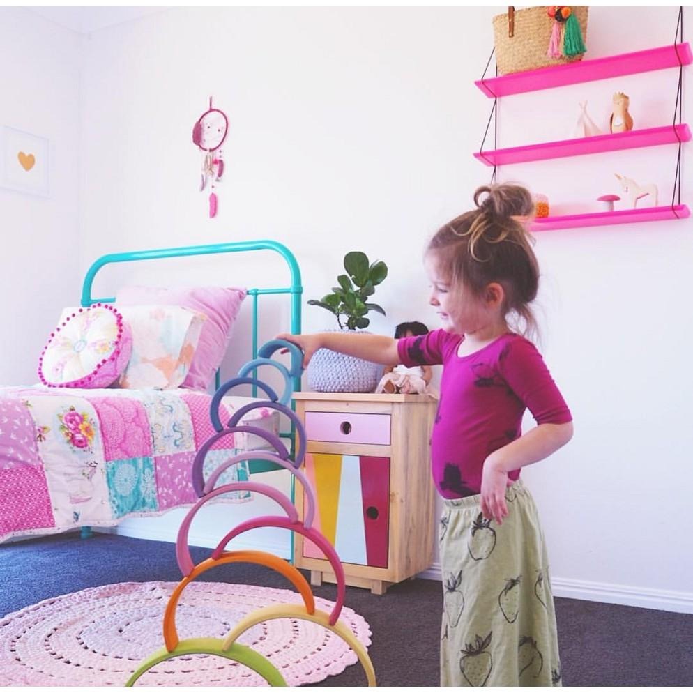 [全新未拆現貨] 德國 Grimm’s 手工 彩虹積木 彩虹隧道 粉彩色 大型 彩虹 Grimms rainbow-細節圖7