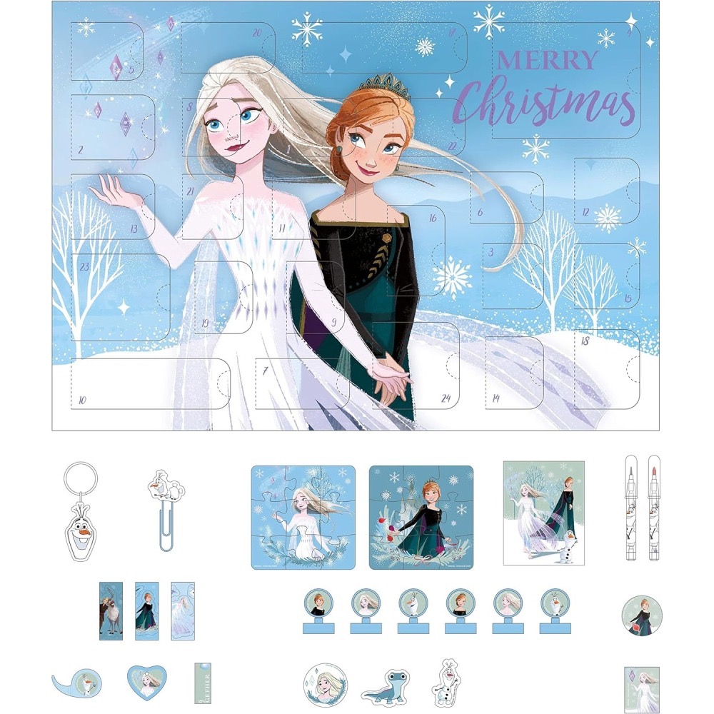 [全新在台現貨]德國 UNDERCOVER 文具 聖誕降臨曆 冰雪奇緣 冰雪 聖誕日曆 降臨曆 Frozen-細節圖2