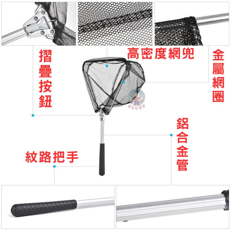 【24H台灣出貨】手撈網 撈網 鋁合金手撈網 抄網 抄網 撈魚網 路亞網 魚撈網 三角抄網 路亞手撈網 姜公公-細節圖5