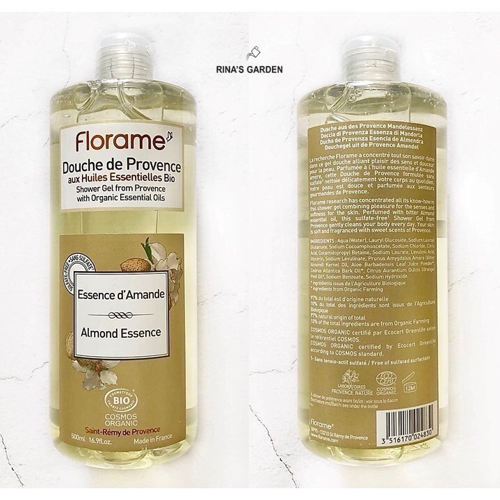 💕闆娘ㄉ花園～快速出貨🛁法國Florame法恩普羅旺斯有機杏仁沐浴膠🍂濃郁杏香-細節圖5