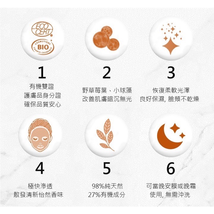 💕闆娘ㄉ花園～快速出貨✨法國Avril有機煥彩提亮面膜霜Bio💤免沖洗晚安膜-細節圖4