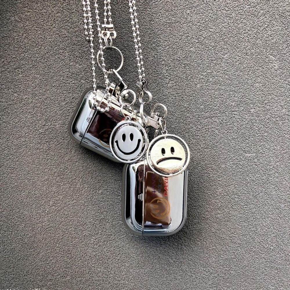 高檔電鍍可愛笑臉AirPods Pro 2 3代 2代保護套 1代蘋果pro耳機套 藍牙耳機殼 創意 生日禮物 批發-細節圖2