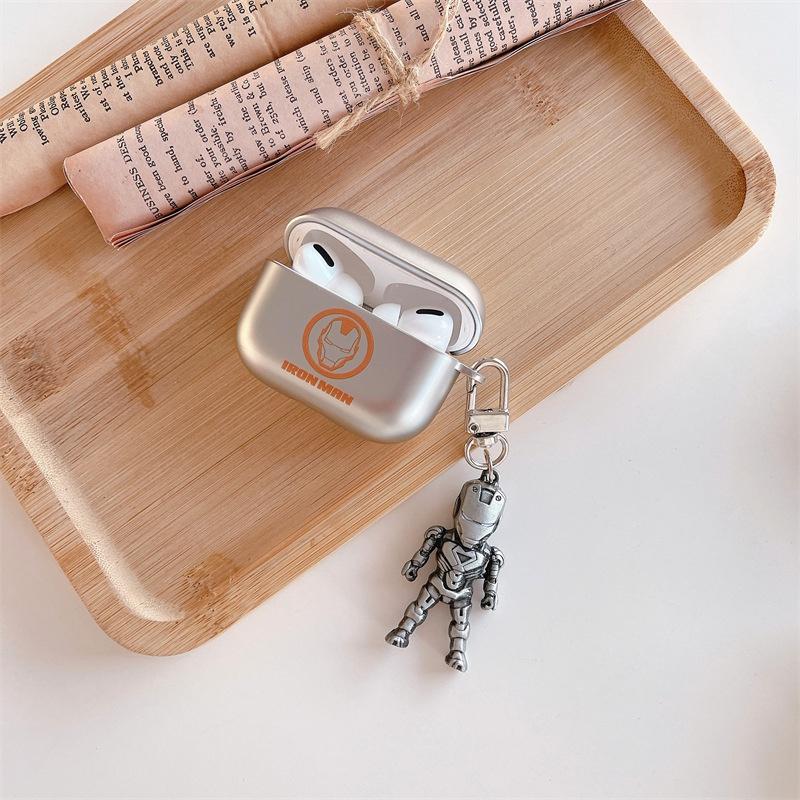 電鍍啞光歐美卡通鉄人AirPods3 保護套 Pro2 保護套 2代1代蘋果 耳機保護套 耳機殼 藍牙 藍芽耳機套 生日-細節圖5