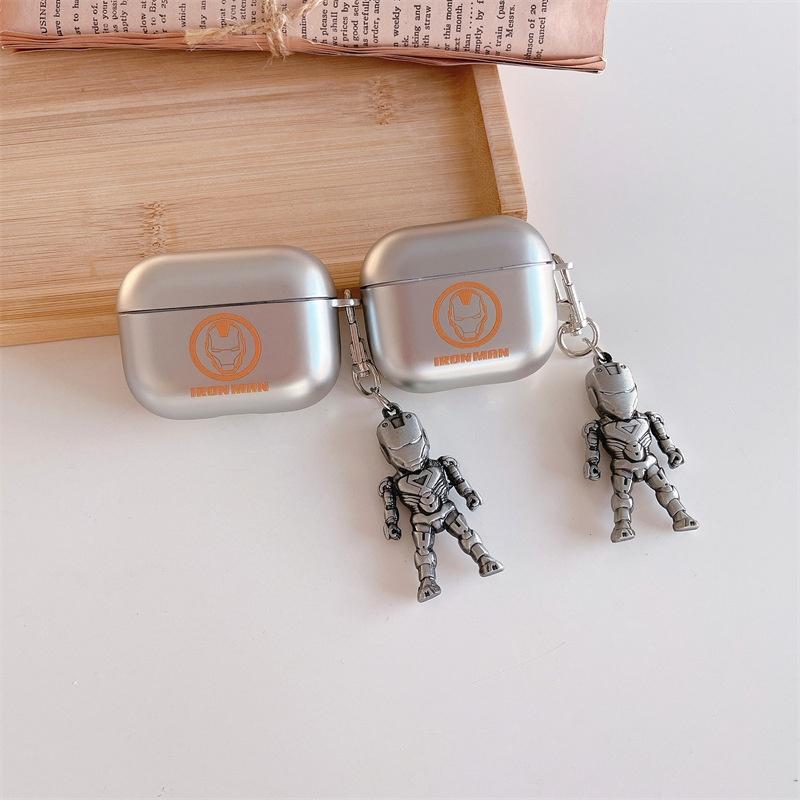 電鍍啞光歐美卡通鉄人AirPods3 保護套 Pro2 保護套 2代1代蘋果 耳機保護套 耳機殼 藍牙 藍芽耳機套 生日-細節圖6