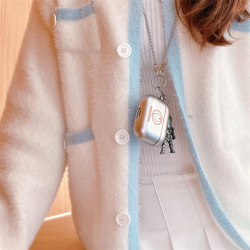 電鍍啞光歐美卡通鉄人AirPods3 保護套 Pro2 保護套 2代1代蘋果 耳機保護套 耳機殼 藍牙 藍芽耳機套 生日-細節圖7