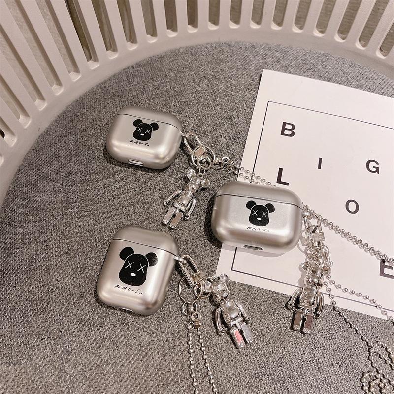 新款 電鍍啞光熊頭AirPods3 pro2 保護套 2 1 3代蘋果 耳機保護套 耳機殼 藍牙 藍芽耳機套 生日禮物-細節圖4