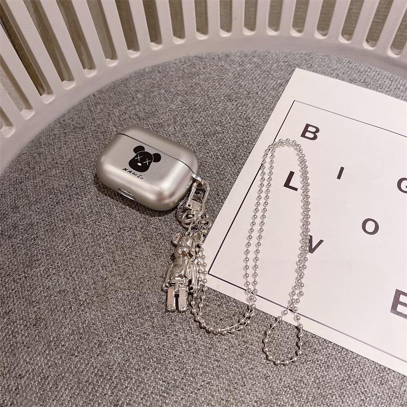 新款 電鍍啞光熊頭AirPods3 pro2 保護套 2 1 3代蘋果 耳機保護套 耳機殼 藍牙 藍芽耳機套 生日禮物-細節圖5